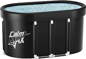 CalmMax Oval Ice Bath Tub for Athletes XL Portable Cold Plunge Tub for Cold Water Therapy Ice Baths at Home Outdoor Gym