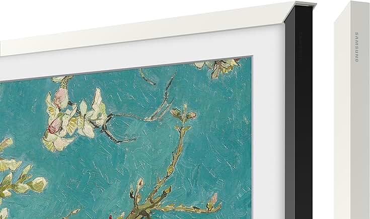 SAMSUNG 65-inch The Frame Customizable Bezel Modern White (VG-SCFA65WTBZA, 2021 Model)