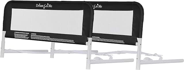 Dream On Me Mesh Security Bed Rails  Double Pack  Black & White