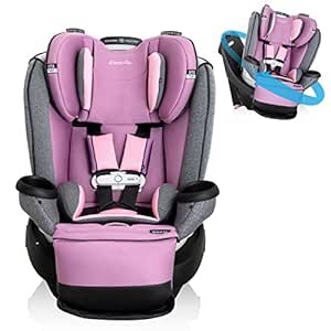Evenflo Gold Revolve360 Extend All-in-One Rotational Car Seat with SensorSafe (Opal Pink). PICK UP IN THE CAGE! 