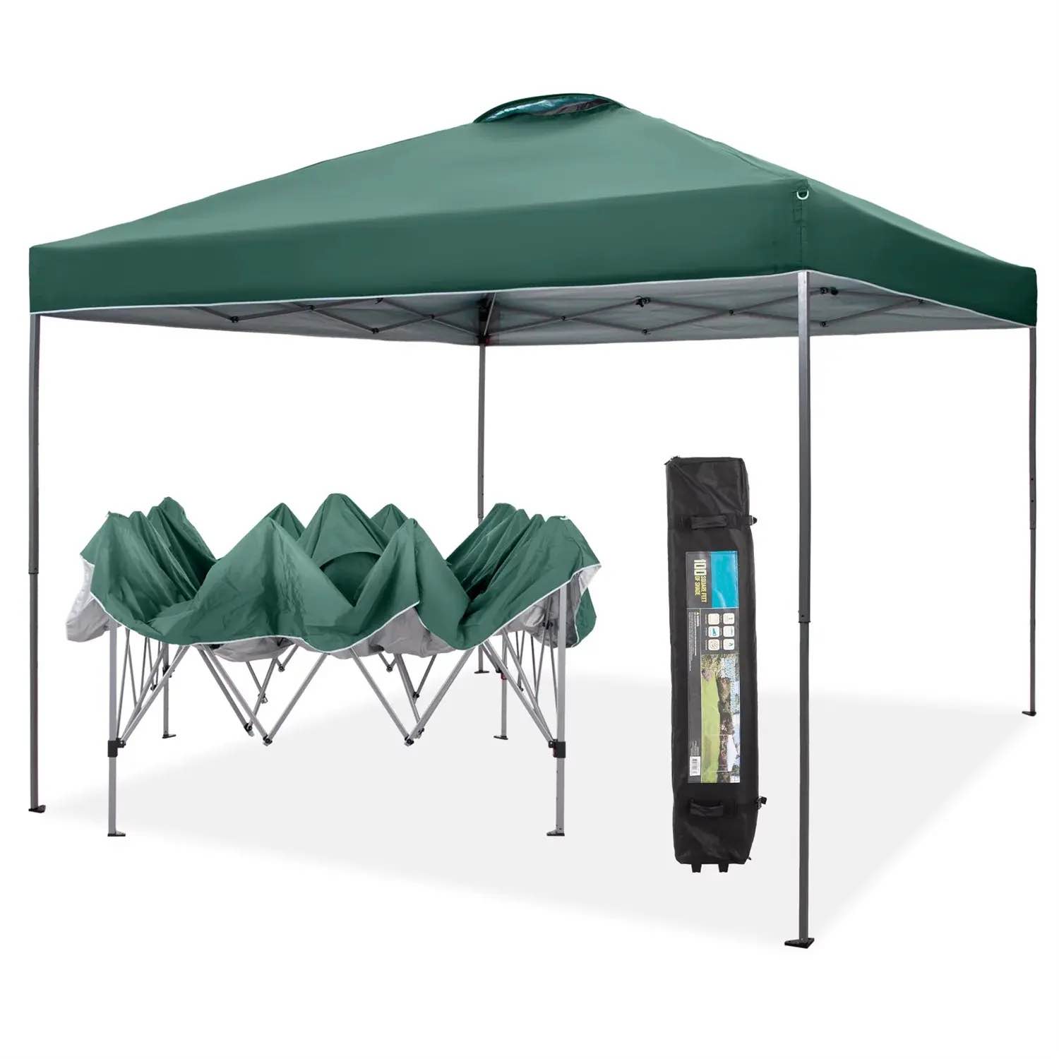 Sunshine Valley 10-ft x 10-ft Square Green Pop-up Canopy