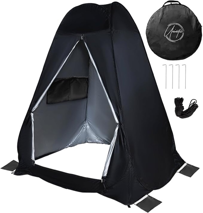 Pop Up Large Privacy Tent Oversized Strong Camping Toilet Tent- Portable Camp Shower Pod w/Hooks- Porta Pod- Outdoor Bathroom, Potty, Changing Private Room