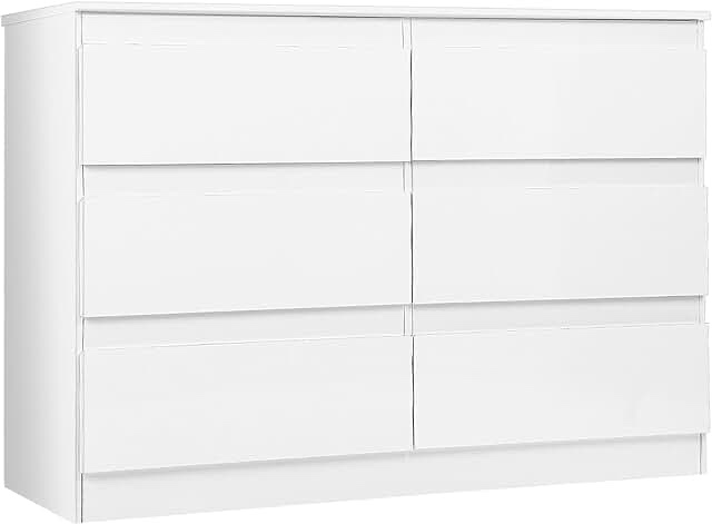 White six dresser drawer