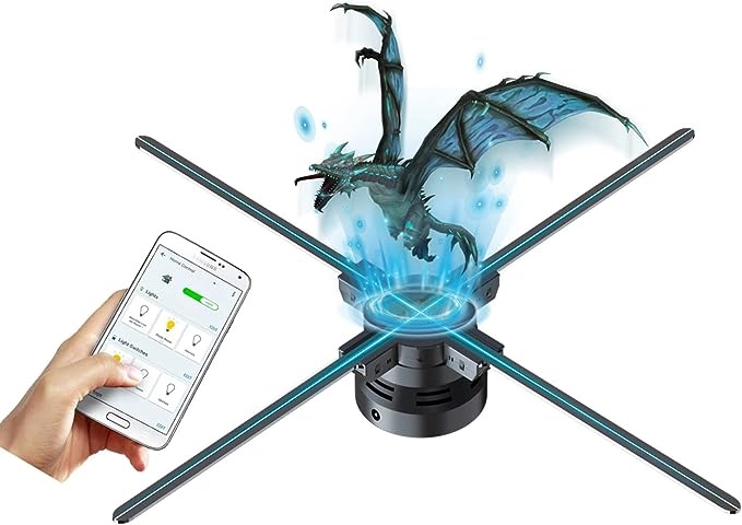 3D Hologram Fan,39.4 Inch Missyou 3D Holographic Projector Advertising Display with Remote and Bluetooth and Splicing,700 Video Library and 1184 LED for Business Store Signs,Bar,Casino,Party Halloween