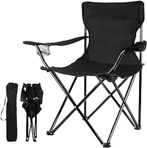 Damei century Portable Camping Chairs Enjoy The Outdoors with a Versatile Folding Chair, Sports Chair, Outdoor Chair & Lawn Chair, with Side Pockets Navy Blue picture similar