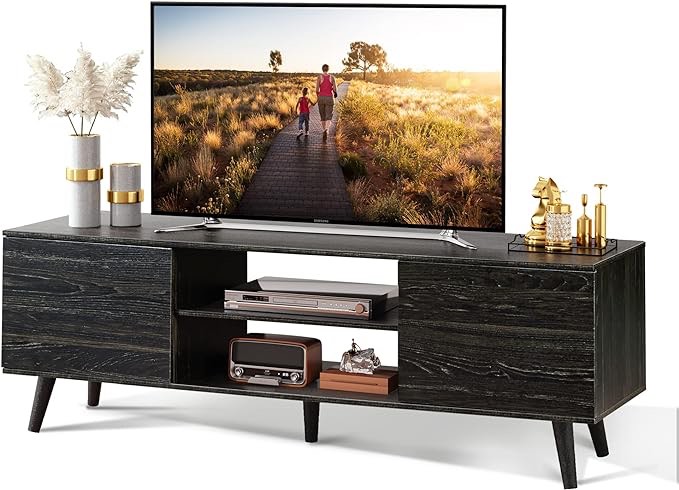 WLIVE, wood TV stand with legs. ADSGO25. D10773809.