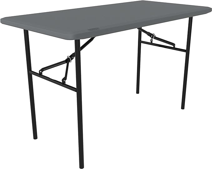 Lifetime, 4 Foot Essential Folding Table, Gray