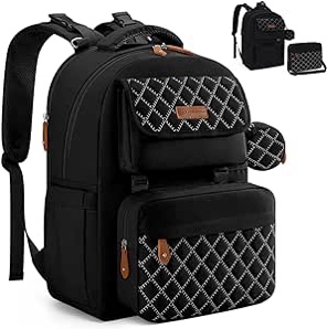 Maelstrom Diaper Bag Backpack,29L-45L Expandable Large Baby Bag for 2 Kids/Twins Baby Stuff, with Removable Cross Body Bottle Bag for Mom/Dad,Stylish Nappy Bag Gift for Boys/Girl-Black