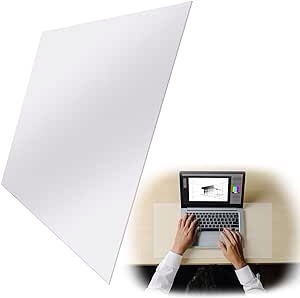 36 x 20 Inch Tempered Glass Desk Mat with Non Slip Silicone Feet Reinforced Glass Desk Pad Protector Sturdy Dry Erase Clear Desk Protector Mat for Computer Monitor Keyboard Desktop Home Office Supply