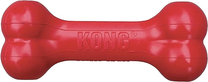 KONG Goodie Bone - Rubber Dog Toy - Dental Dog Toy for Teeth & Gum Health - Durable Dog Chew Toy - Hard Rubber Bone for Dogs - Fillable Toy for Dispensing Treats