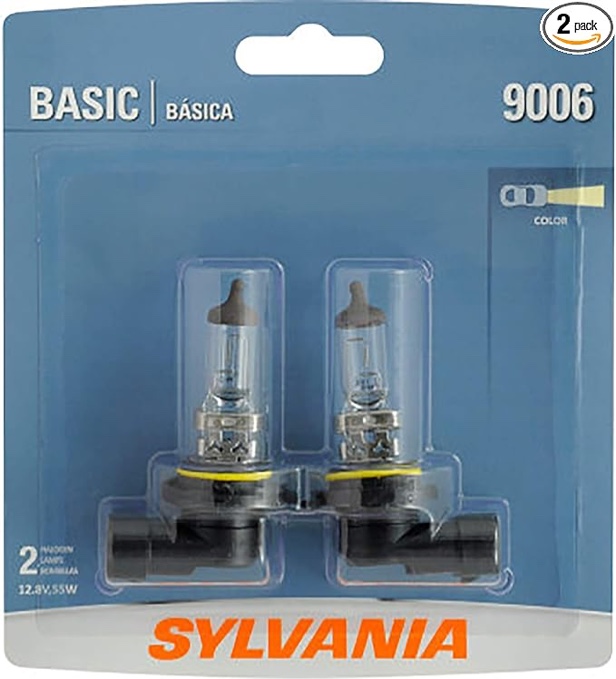 SYLVANIA 9006 Basic Halogen Headlight Bulb, (Contains 2 Bulbs)