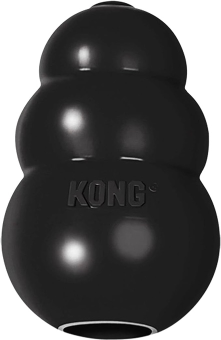 KONG - Extreme Dog Toy - Toughest Natural Rubber, Black -Fun to Chew, Chase & Fetch