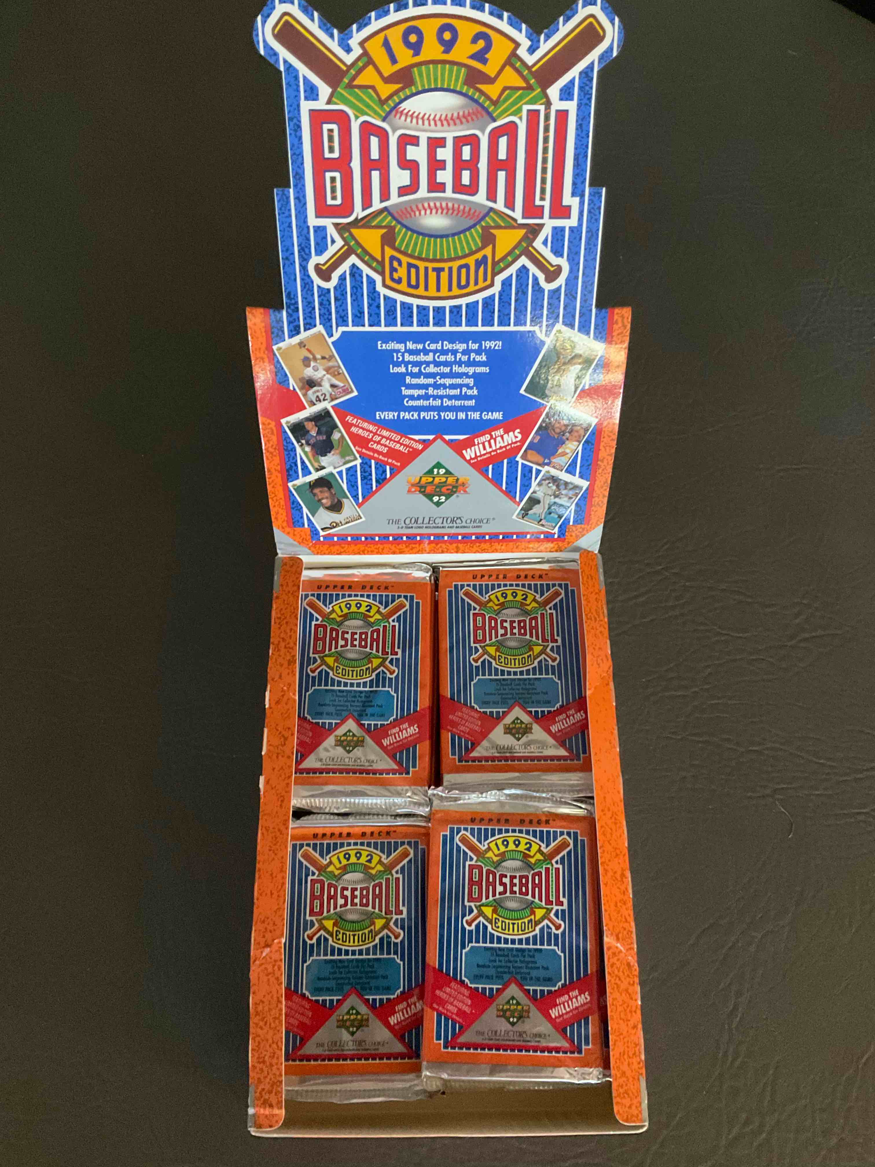1992 Upper Deck Baseball Sealed Card Pack, Direct From Original Sealed Retail Case! Search For Ultra Rare & Valuable Ted Williams & Johnny Bench Signed Insert Cards As Well As Deion Sanders, Ken Griffey Jr., Nolan Ryan & So Much More!