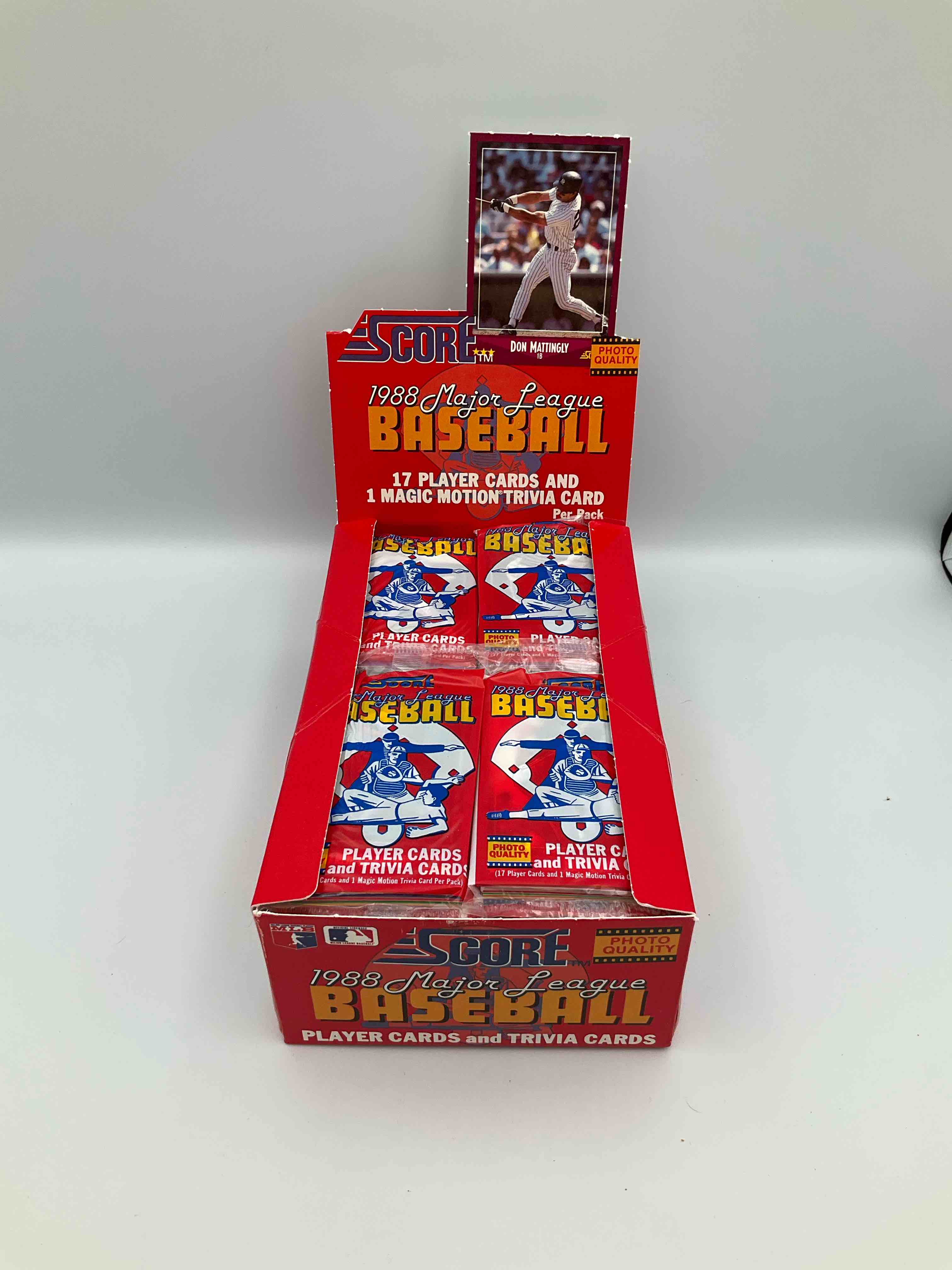 1988 Score Baseball Sealed Card Pack, Direct From Original Retail Case! Search For Valuable Don Mattingly #1 & So Many Cool Nostalgic 80's Players!