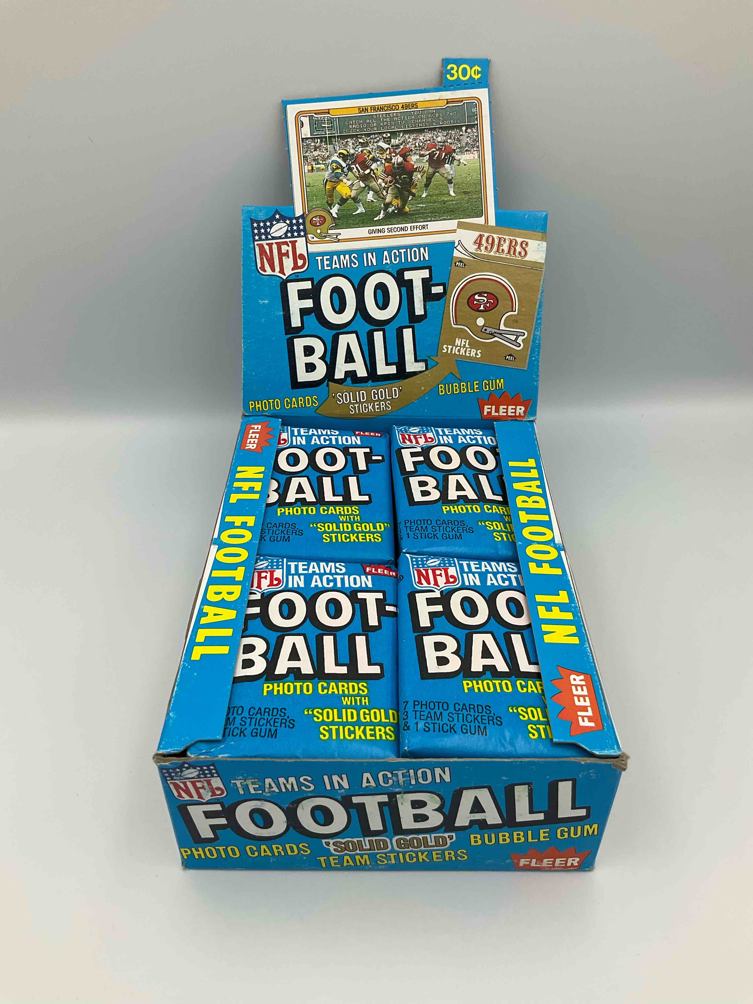 1982 Football History! Own An Exceptionally Rare Piece Of Football Past! 1982 Fleer Football Unopened "Teams In Action" Wax Pack, Direct From Original Sealed Retail Case! Impossible to Find! Search For Your Favorite Team In Serious Retro-Style... Or Save For An Amazing Investment! Excellent Condition, A Vintage Football Lovers Dream!