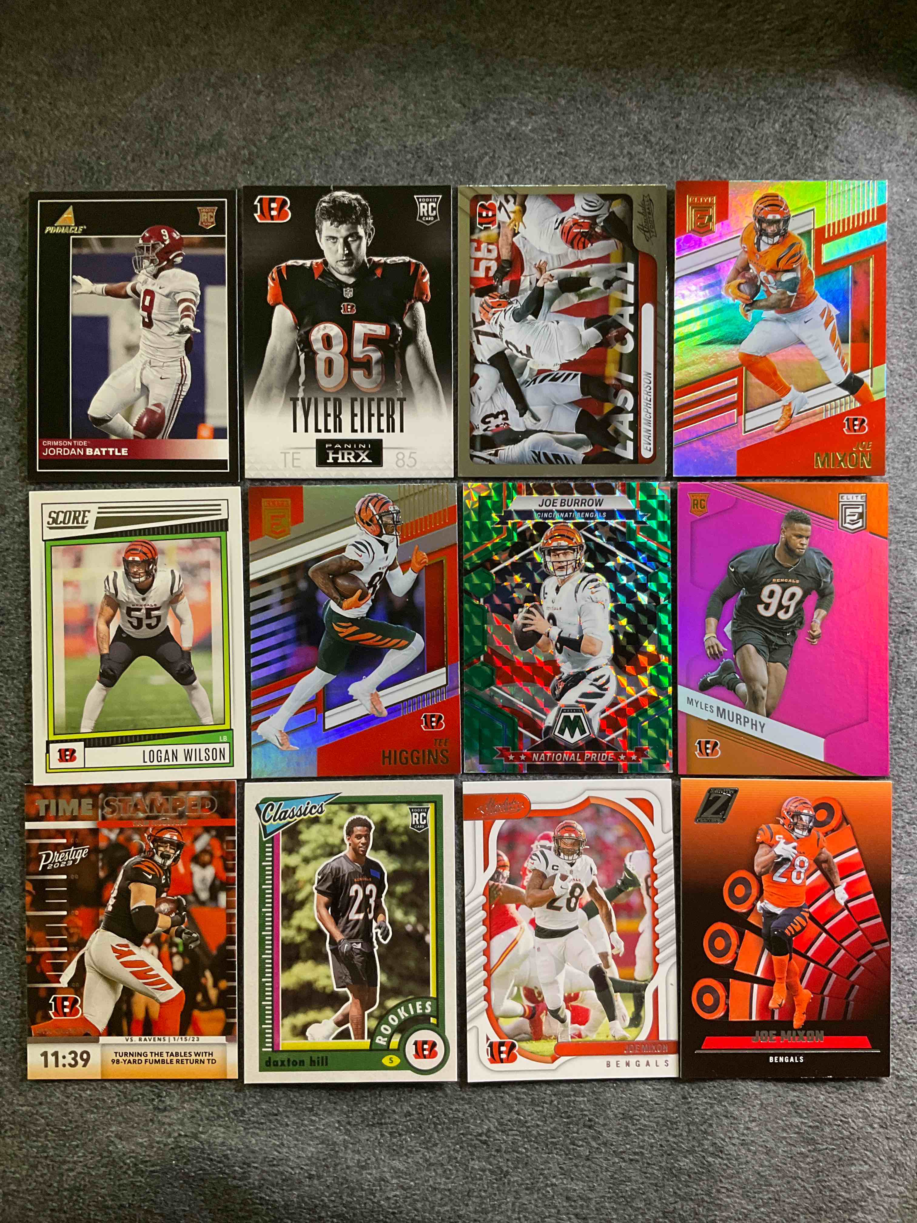 Bengals Bundle! Higgins, Mixon & Rookies, Including Joe Burrow Green National Pride Card!