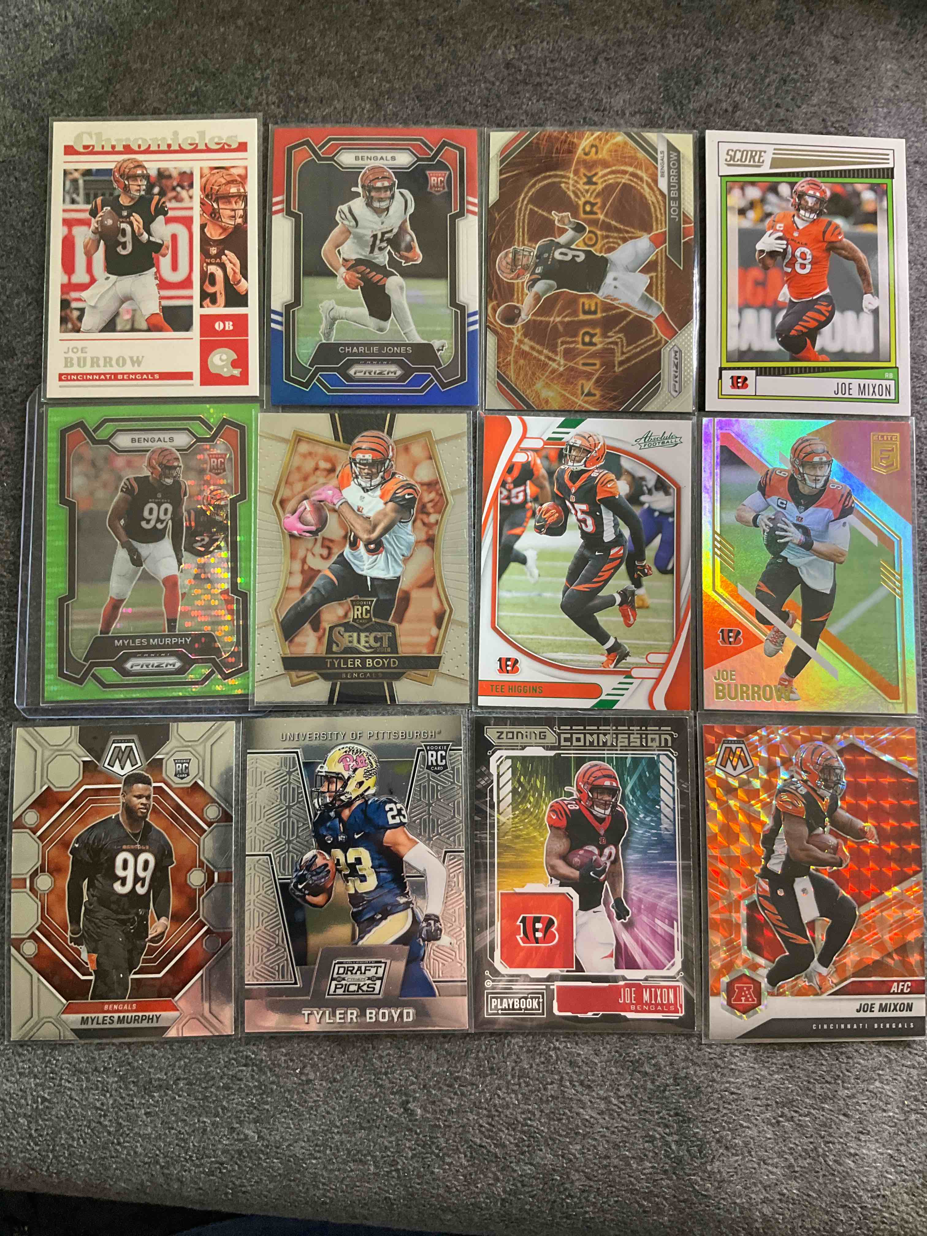 Wow! Who Dey Bundle! Rookies & More! Ja’marr Chase, Joe Burrow, Green Prizms & Red White & Blue Cards! Wow!!