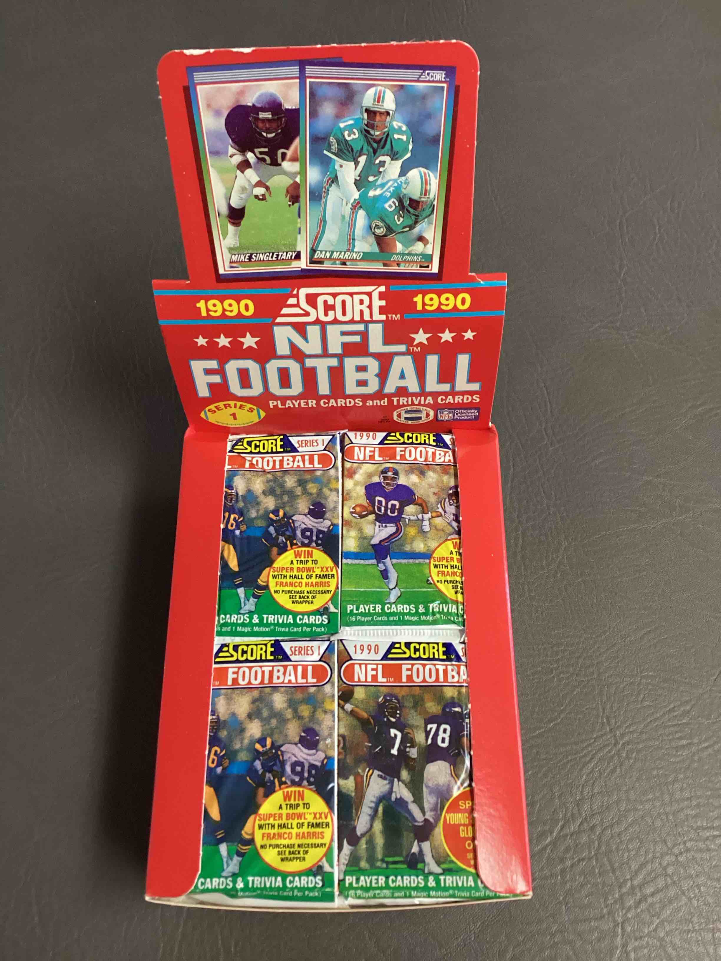 Emmitt Smith Rookie Year! 1990 Score Football Unopened Packs! Direct From Original Box! Look For Valuable Emmitt Smith Rookie Cards!