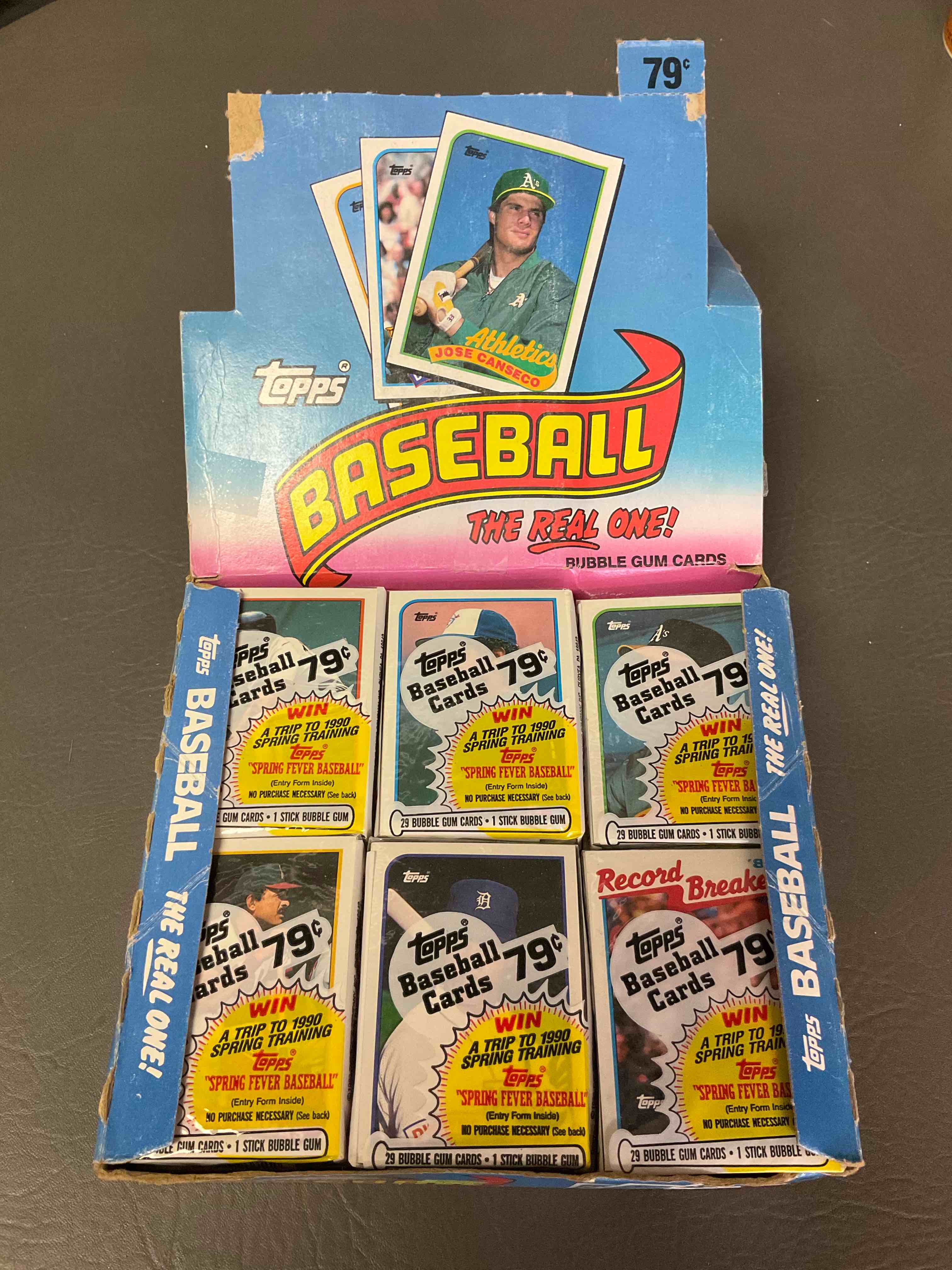 1989 Topps Baseball Unopened Cello 29 Card Jumbo Pack! Direct From Original Box! Look For Valuable Mark Grace, Nolan Ryan & Ken Griffey Jr. Cards!         
