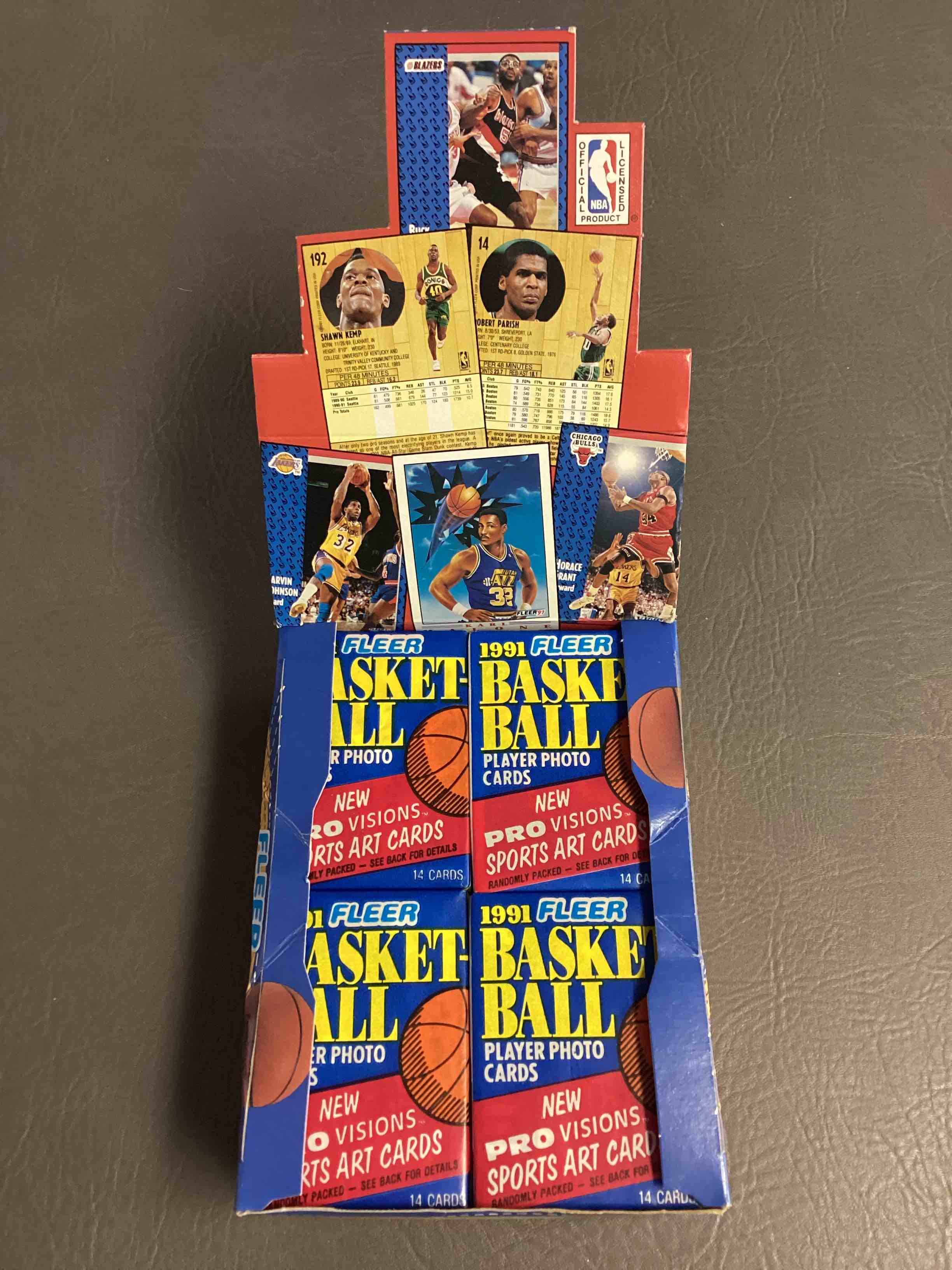 Jordan!? 1991 Fleer NBA Wax Pack, Direct From Original Factory Sealed Retail Case! Search For Valuable Michael Jordan #29 (PSA 10 Value $300), Larry Johnson Rookie & Too Many Valuable Cards To List!