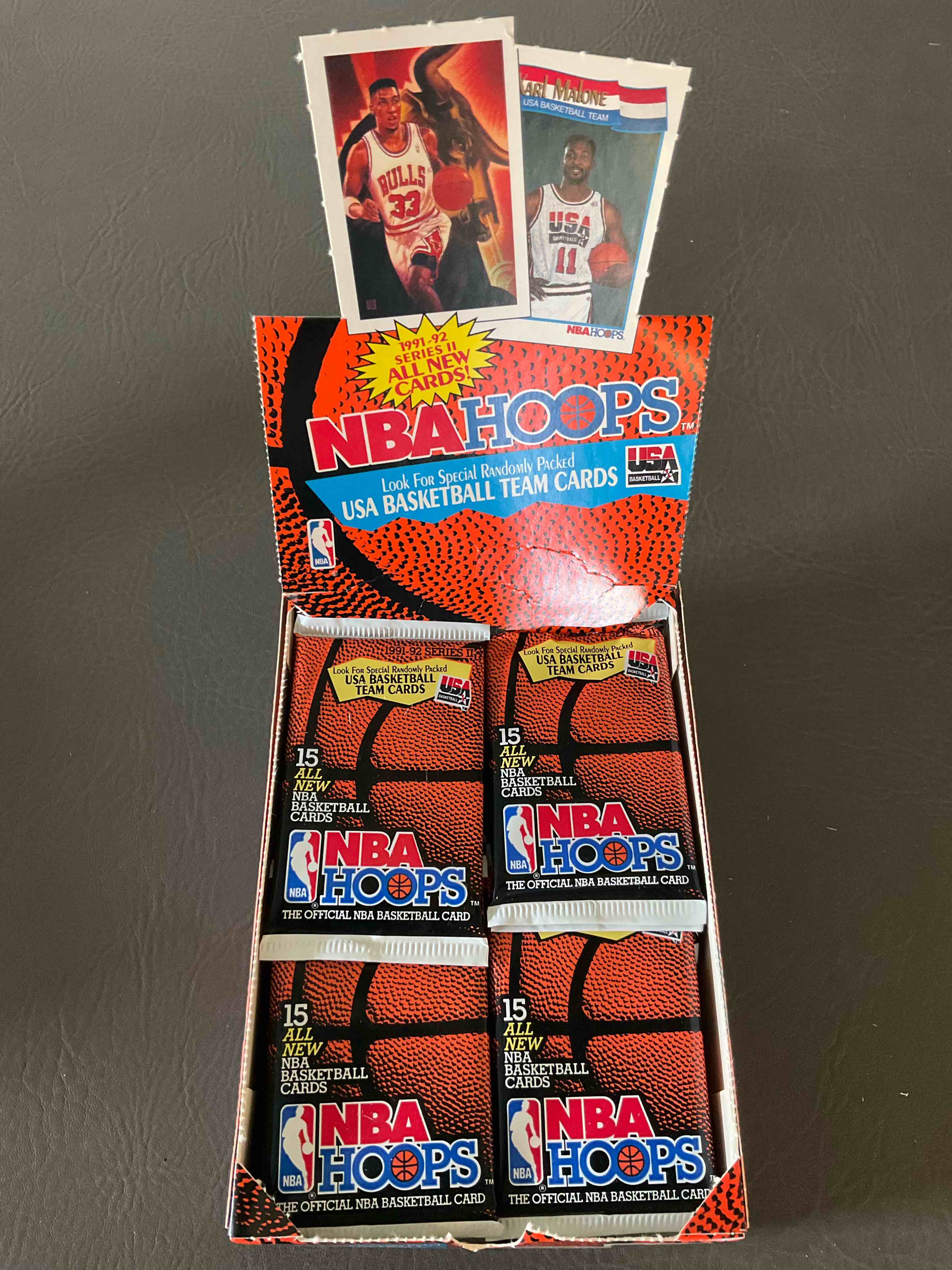 1991-92 NBA Hoops Series II Unopened Packs Direct From Original Box! These Packs Have Some Awesome Cards, Search For Incredible Jordan Cards! Also, The Randomly Packed Team USA Cards In Random Packs!