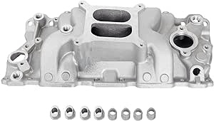 TYFYB Aluminum Satin Intake Manifold For Small Block Chevy SBC 305 327 350 400 1957-1986 1500-6500 RPM