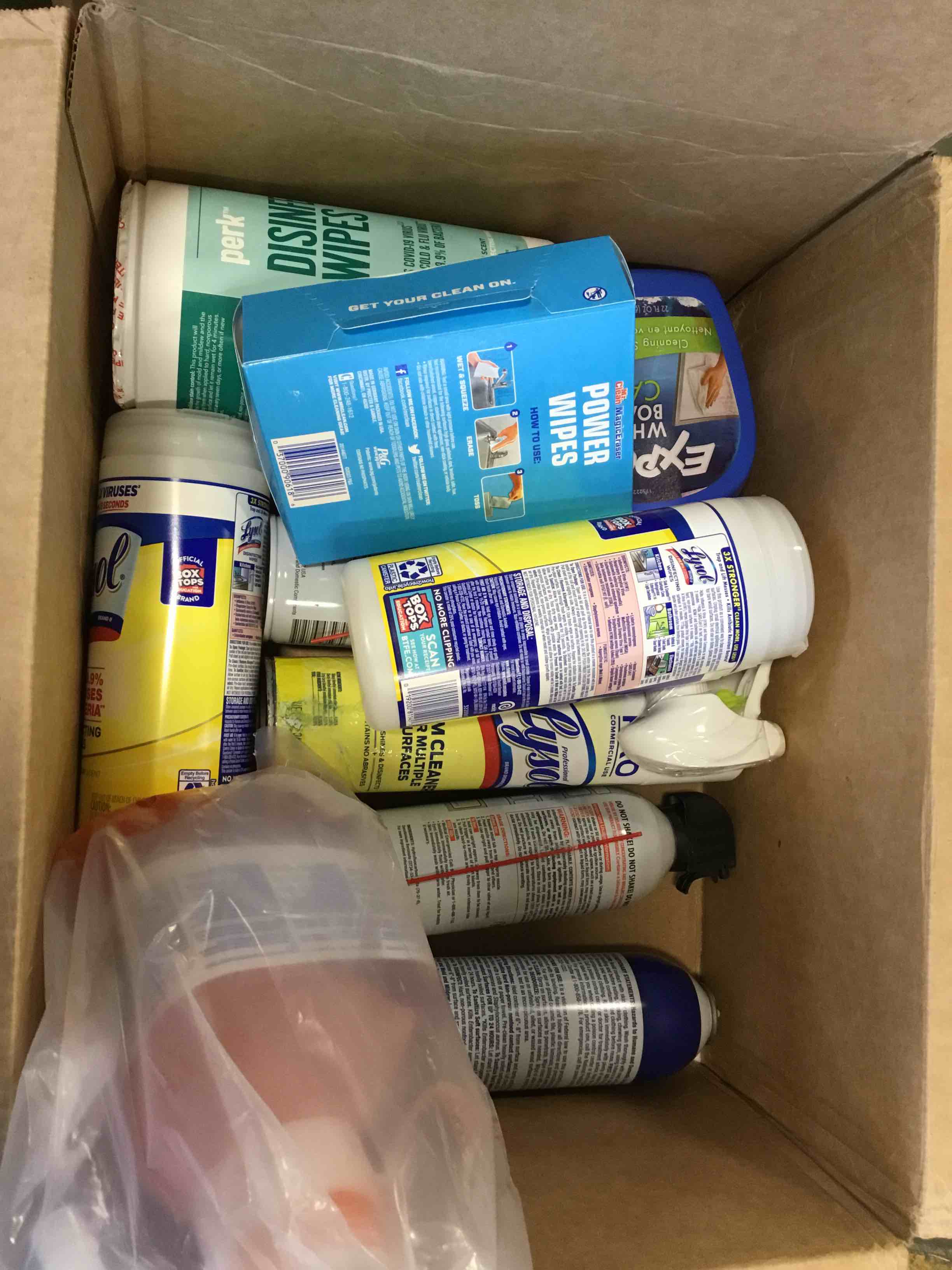 Case of 10CT) Assorted of cleaning, Liso, wipes, expo white board care, and more 