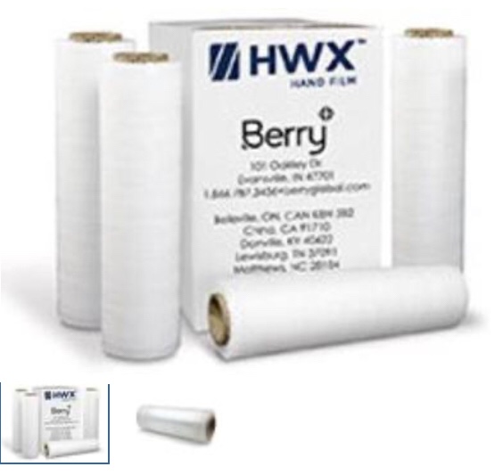 18 x 1500, Conventional Blown Hand Stretch Clear, 79 Gauge, 4/Roll