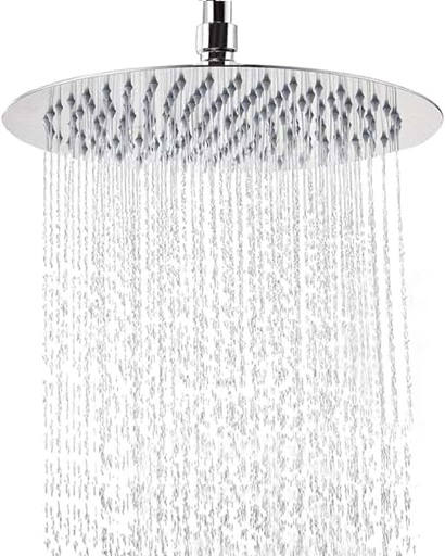 NearMoon Rain Shower Head, Ultra-Thin Design-Pressure Boosting, Awesome Some Experience, Large High Flow Stainless Steel Rainfall Shower Head (12 Inch, Chrome Finish) 12 Inch Chrome Finish