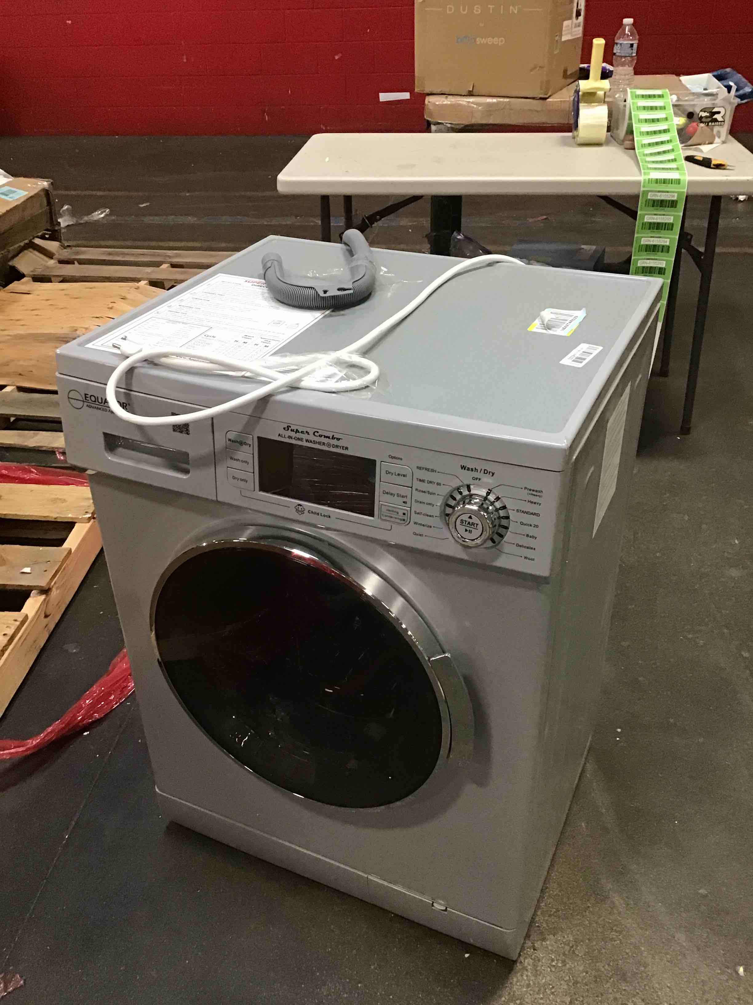 Equator 2019 24" Combo Washer Dryer Silver Winterize+Quiet