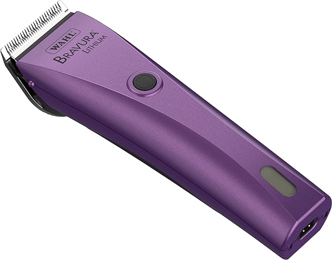 Wahl Professional Animal Bravura Pet, Dog, Cat & Horse Corded/Cordless Clipper Kit (#41870-0423) - Grooming Supplies for Pets - Pet Grooming Clippers - 90 Minute Run Time - Purple