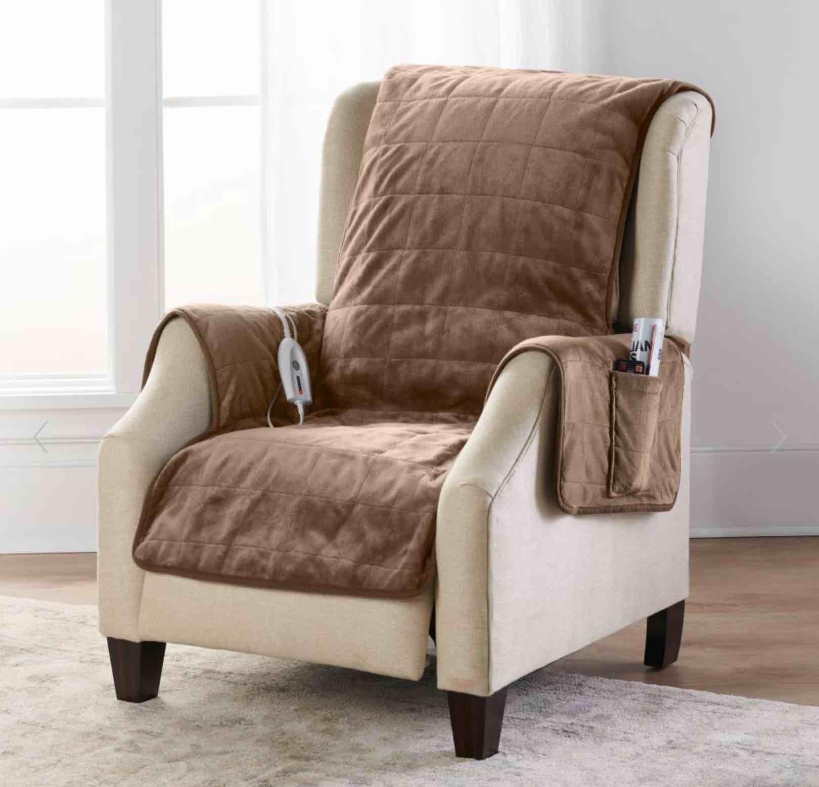 The Microsuede Heated Chair Cover