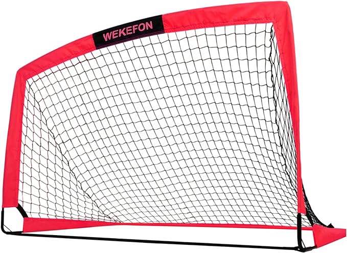 WEKEFON Soccer Goal 5' x 3.1' Portable Soccer Net with Carry Bag for Backyard Games and Training for Kids and Youth Soccer Practice, 1 Pack