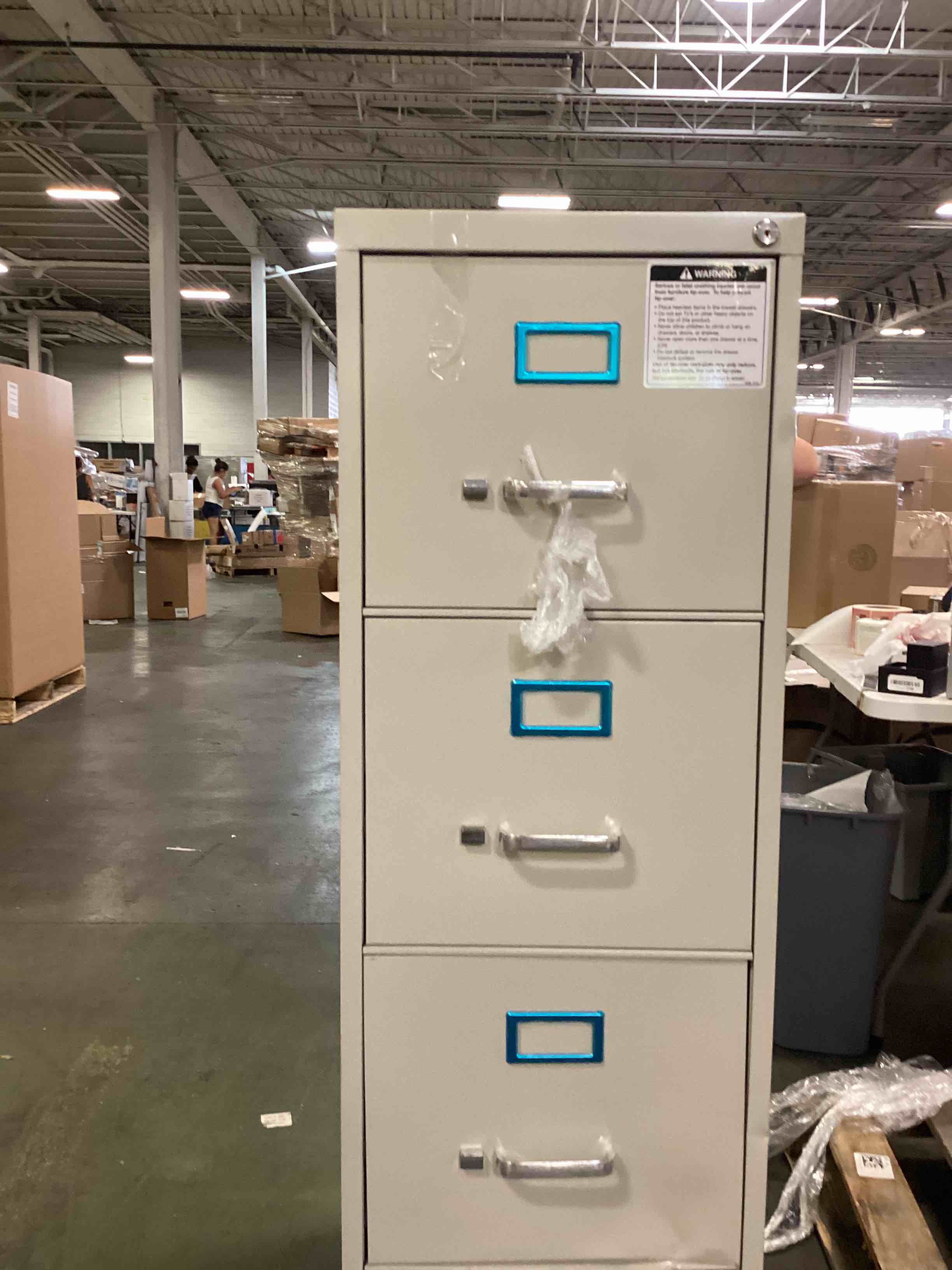 FireKing Fireproof Vertical File Cabinet (4 Legal Sized Drawers, Impact Resistant, Water Resistant), 52.25" H x 20.81" W x 25.06" D, Arctic White