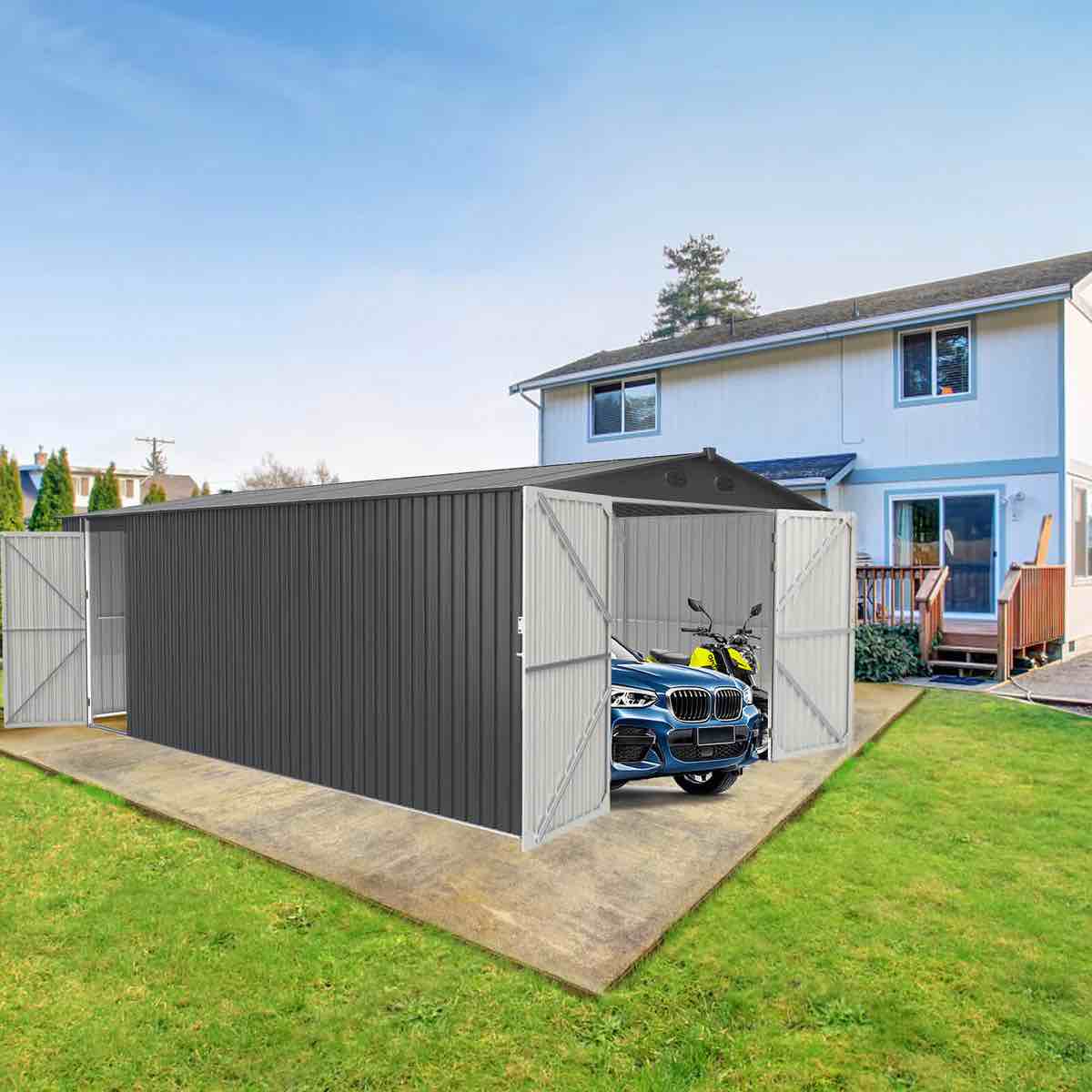 **INCOMPLETE** CHERY INDUSTRIAL Metal Storage Shed 13'x20'
