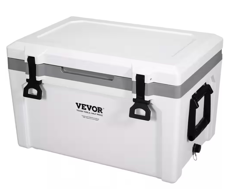 Insulated Portable Cooler, 52 Qt. Holds 50 Cans, Ice Retention Hard Cooler with Heavy Duty Handle, Ice Chest Lunch Box