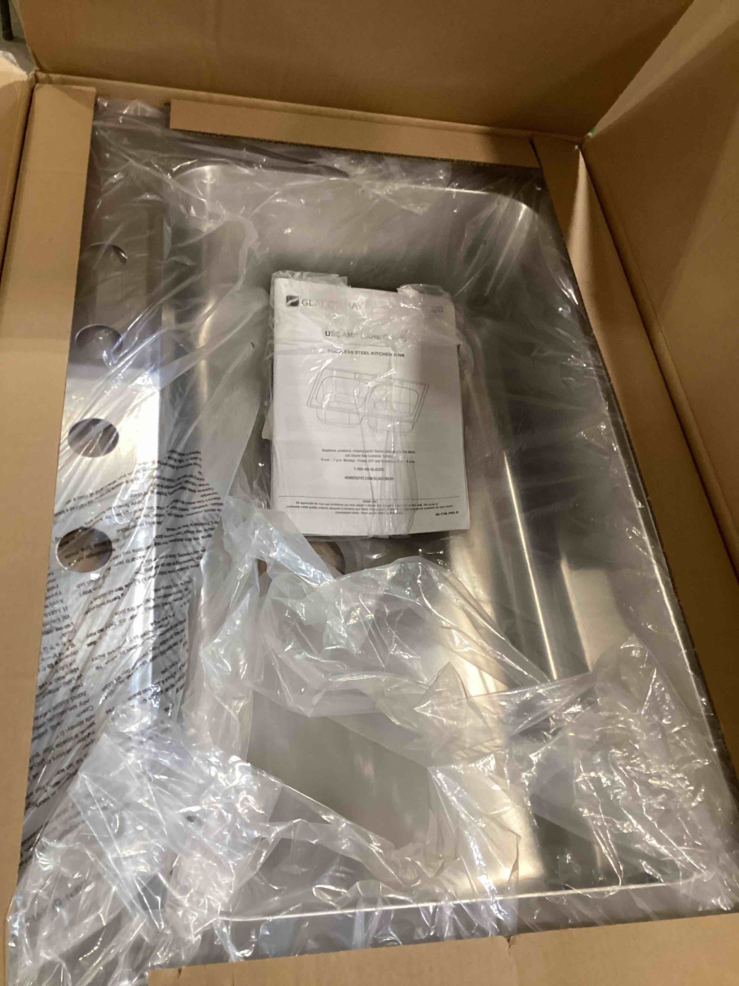 33 in. Drop-In Single Bowl 20 Gauge Stainless Steel Kitchen Sink