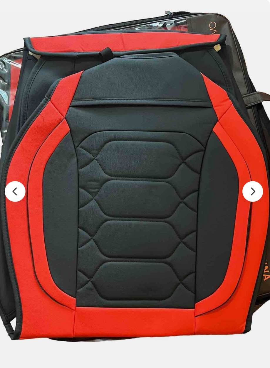 OASIS AUTO Seat Covers Full Set of 4 Red/Black for 2007-2022 Toyota Tundra New