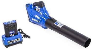 Kobalts 40-Volt Max Lithium Ion 480-CFM Cordless Electric Leaf Blower (3.0 ah Battery and Charger Included)