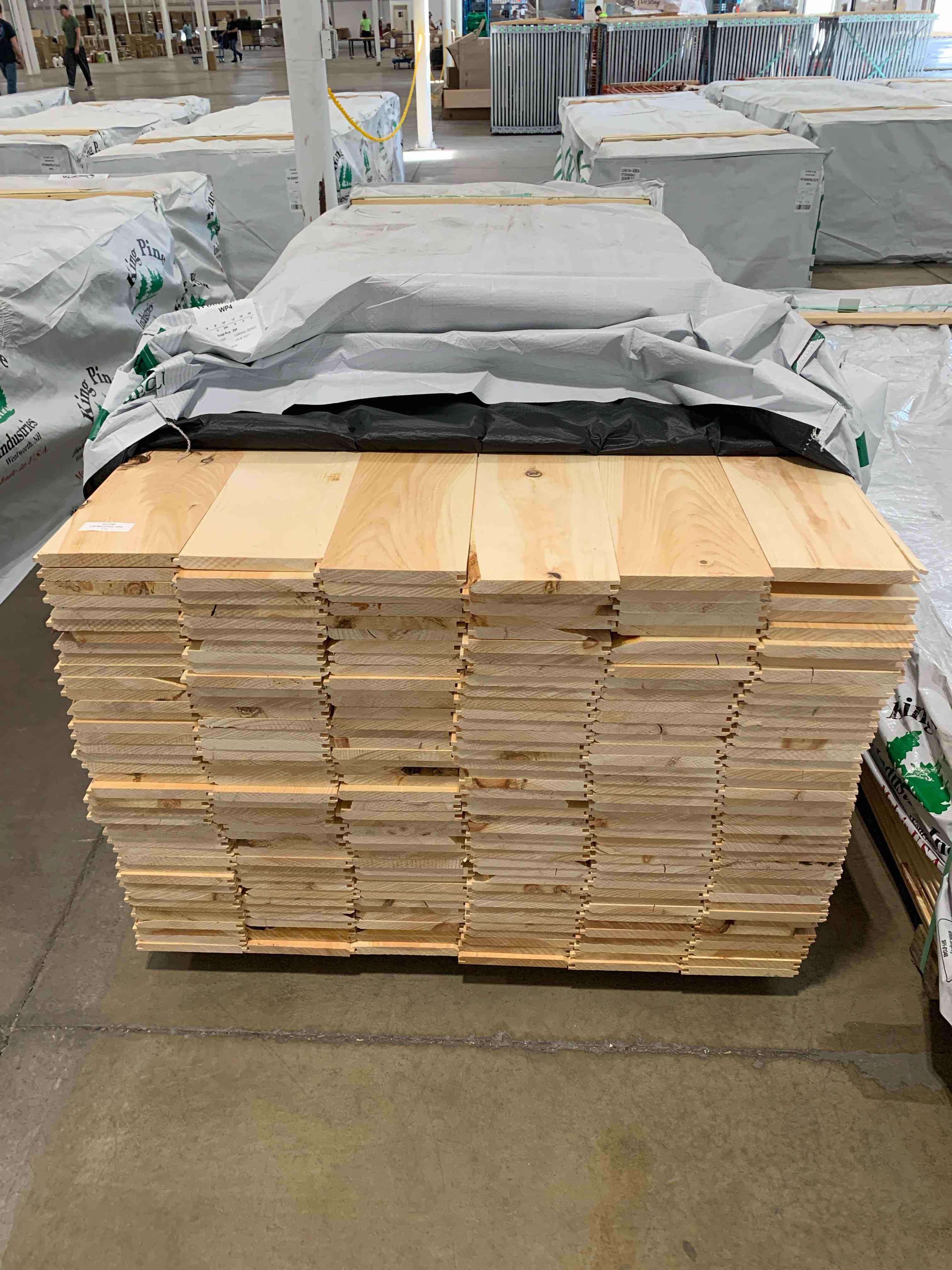 Eastern White Pine 1” x 8” x 10’ Tongue and Groove Wall Paneling EWP/WP4 Pattern Outs Industrial 