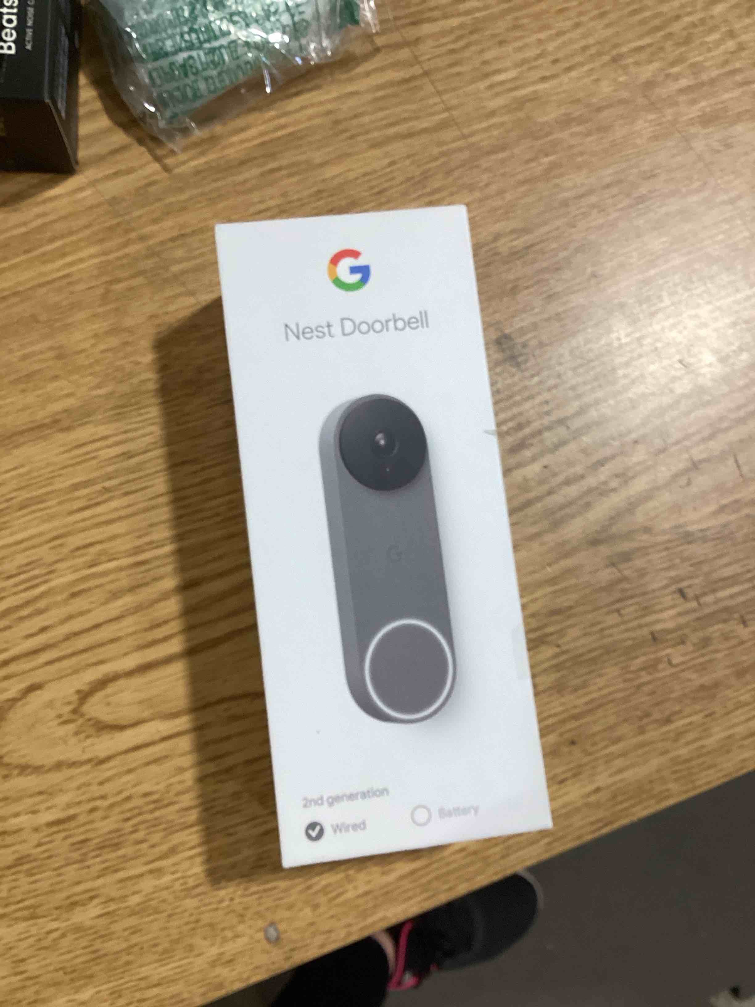 Google Nest Doorbell 720p- (Wired, 2nd Gen) - Video Security Camera - Ash