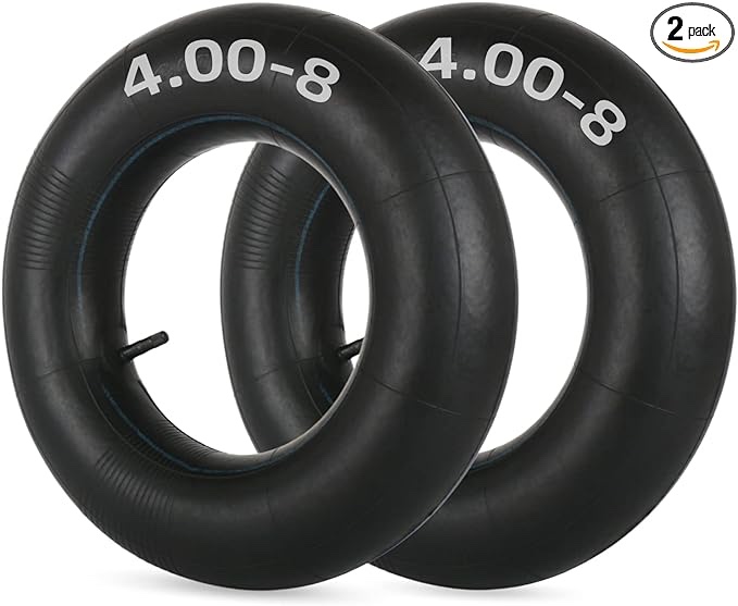 4.80/4.00-8 Replacement Inner Tube, 2 Pack with TR-13 Valve Stem, Heavy Duty, for Hand Truck Wheelbarrow Garden Utility Wagon Go Cart Lawn Mower