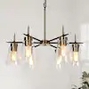 5 Light Black and Gold Chandelier 