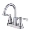 Melina 4” Centerset Double Handle High-Arc Bathroom Faucet in Brushed Nickel