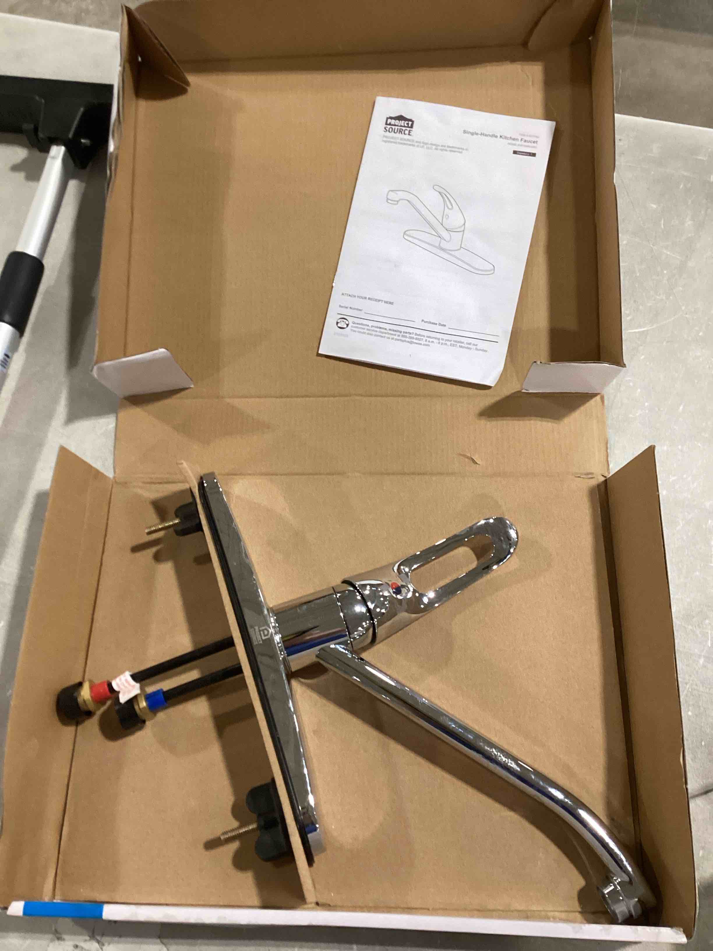 Project Source Chrome 1-Handle Low-Arc Kitchen Faucet