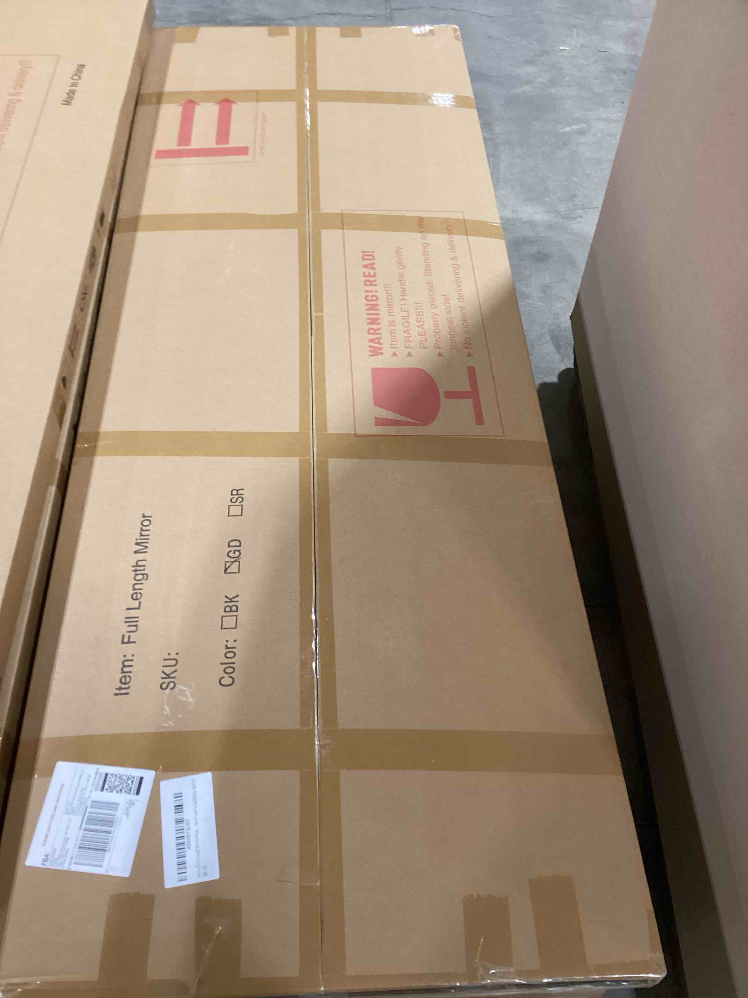 Antok Full Length Mirror, 64"x21" Nano Glass Floor Mirror, Standing Rectangle Floor Mirrors Body Dressing Wall-Mounted Mirror for Living Room, Bedroom, 64"x21"(Gold)