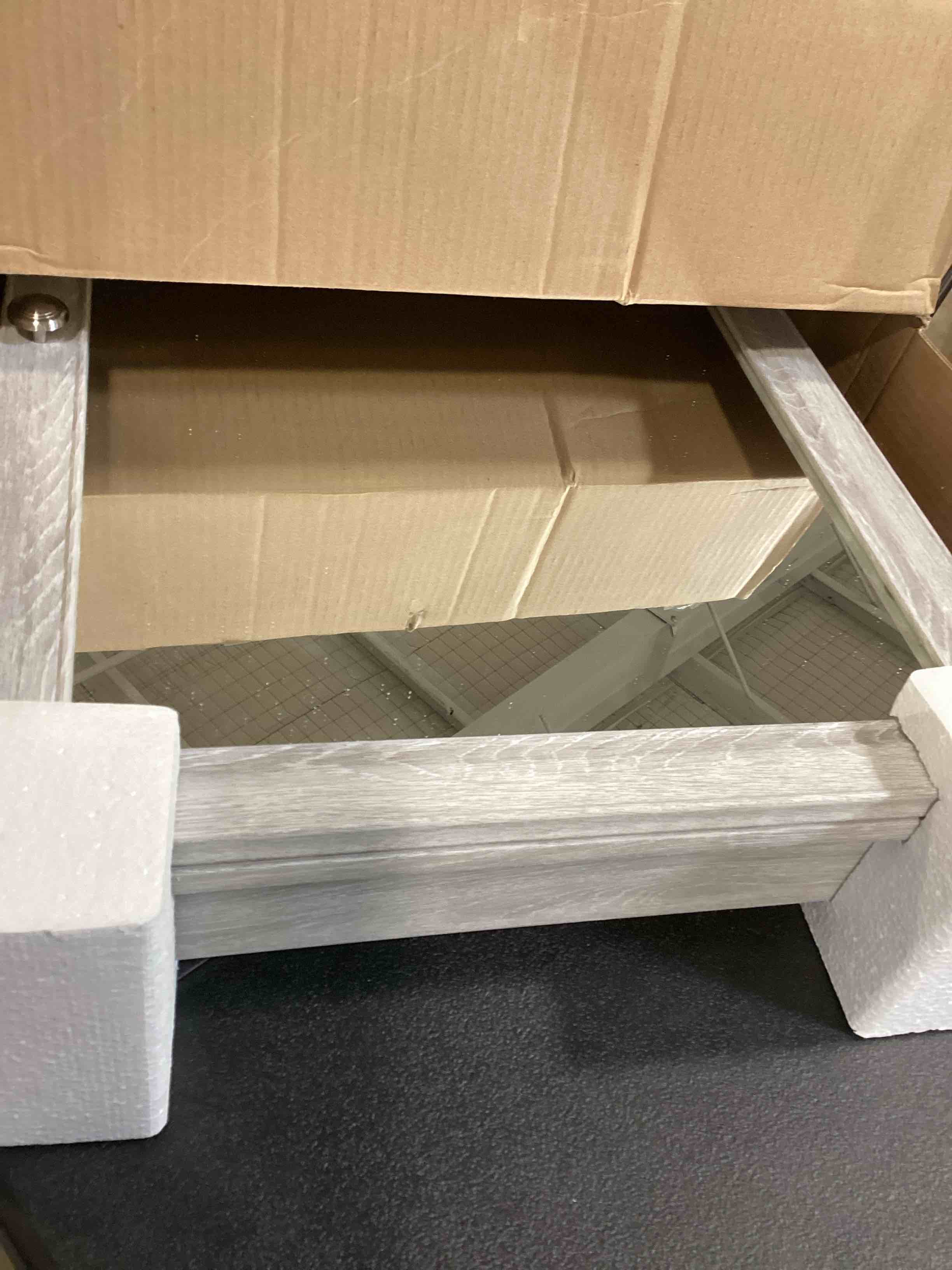 20 in. x 26 in. Recessed or Surface Mount Framed Medicine Cabinet in Gray with Mirror