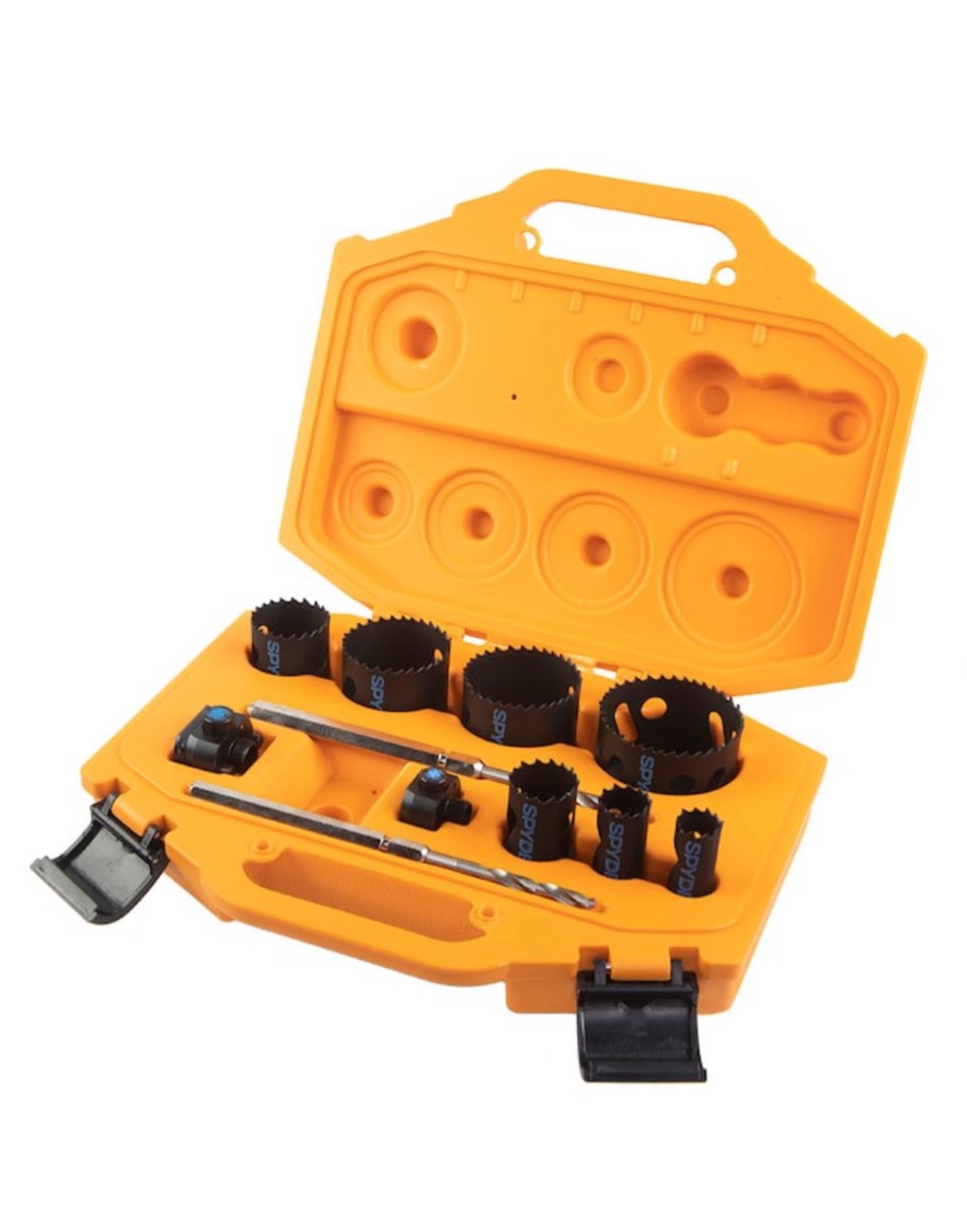 Spyder Bi-metal Arbored Hole Saw Kit Set (11-Piece) with Hard Case