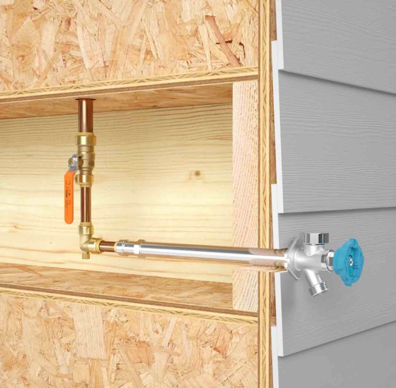 SharkBite 12-in L x 1/2-in Push-to-connect Brass Anti-siphon Frost Resistant Multi Turn Sillcock