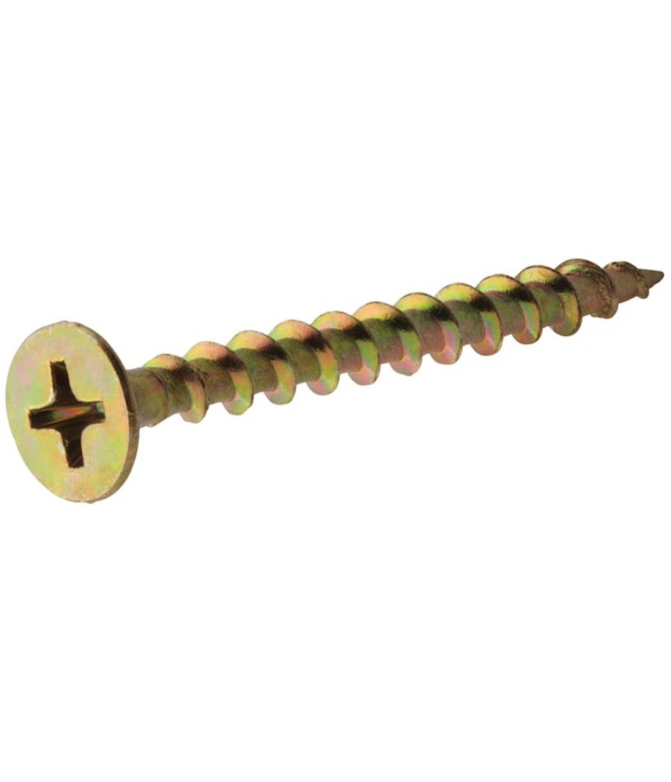 Fas-n-Tite #6 x 2-in Yellow Zinc Interior Wood Screws